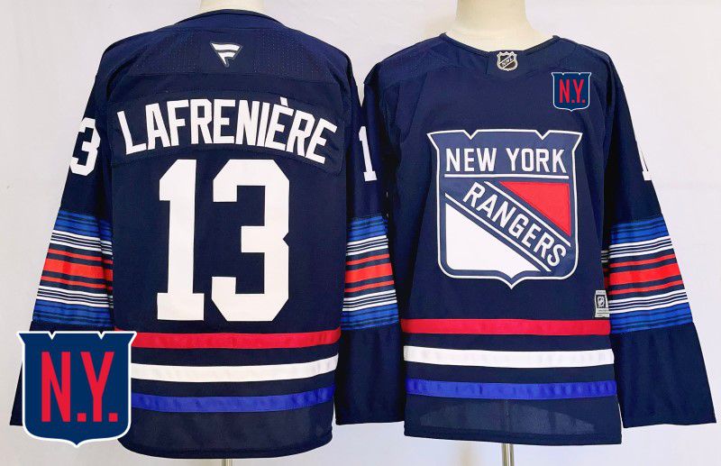 Men New York Rangers #13 Lafreniere Blue Fanatics 2025 NHL Jersey style 2->new york rangers->NHL Jersey
